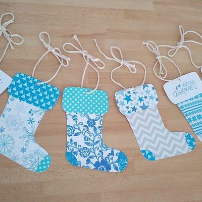 DIY - Des chaussettes de Noël à accrocher.