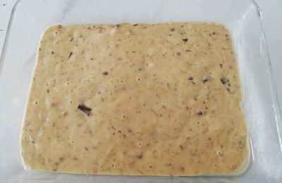 Brownie banane, beurre de cacahuète 