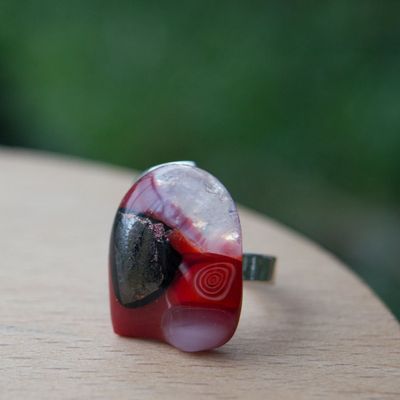 BAGUE "Rouge & Noire"