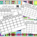Calendriers et coloriages du mois pour 2015-2016
