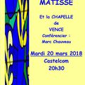 Matisse et la chapelle de Vence : conférence histoire de l'art
