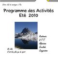 Programme des activités été 2010