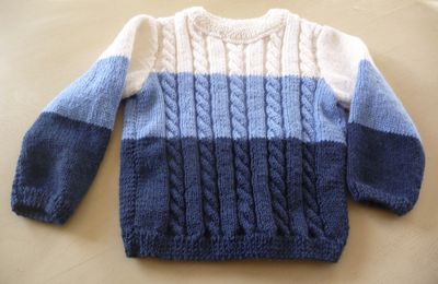 Pull enfant "tranche napolitaine"