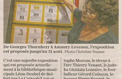 Exposition à la bibliothèque Deubel de Belfort, les Terrifortains aux Jeux Olympique d’été, L’Est Républicain en parle !