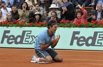 Les larmes de Federer...
