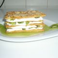 mille feuille aux kiwi a la mousse aux chocolat blanc