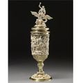 An Austrian Ivory and Silver-Gilt Mounted Cup and Cover Commemorating the Battle of Vienna, The Ivory Late 17th century 