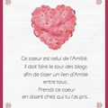 Le coeur de l'amitié des blogs...