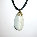 HOWLITE 10 Blanc - Sur Attache et ANNEAU Doré 