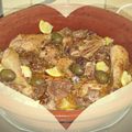 Tajine agneau poulet aux citrons confits et aux olives