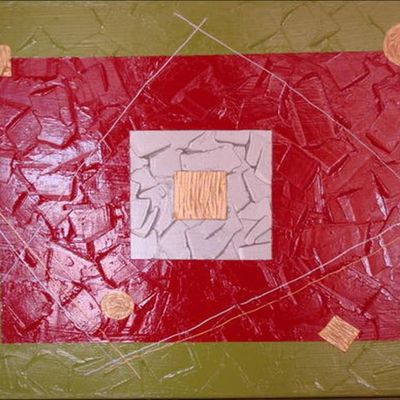 N°20 Peinture acrylique Rouge et Vert