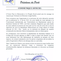 Communiqué du président Etienne Tshisekedi en rapport avec le dialogue national avec Kabila