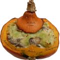 Potimarrons farcis aux ravioles et champignons