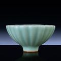 A fine small Longquan celadon petal-lobed bowl, Southern Song dynasty (1127-1279)