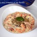 Scampi aux tomates et au basilic