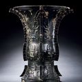A Rare Archaic Bronze Ritual Vessel, Zun, Late Shang Dynasty to Western Zhou Dynasty, 1600-771 B.C.