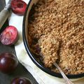 Crumble aux prunes et à la farine de Kamut