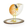 Two gem-set, shell, and eighteen karat gold objet d'art by Andrew Grima 