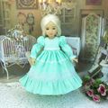 Mint Dress for 13 " Little Darling doll clothes Dianna Effner doll outfit green