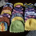 Serie de petits bonnets