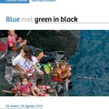 Exposição de fotografia "blue met green in black"