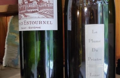 Saint Estèphe : Cos d'Estournel 2002, Lirac : Domaine de La Mordorée : La Plume du Peintre 2012