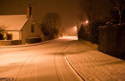 Neige sur le Nord de la Sologne