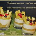 Verrines ananas-matcha-chocolat blanc