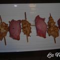 Mini brochettes de Saint Jacques et de poulet