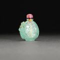 A miniature aquamarine snuff bottle, 1850-1900