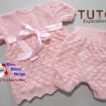 PATRON tricot bb FACILE et PREMA modele layette bébé et patron a tricoter Explications tuto brassière, bonnet, chaussons et Reborn