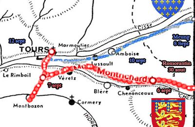 Itinéraire de la Chevauchée du Prince Noir 1356 (Bourges-Romorantin-Tours)