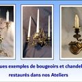 Restauration de Bougeoirs et Chandeliers : 