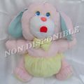 Peluche Doudou Chien Rose Bleu Jaune Noeud Puffalump Toile Parachute Bikin