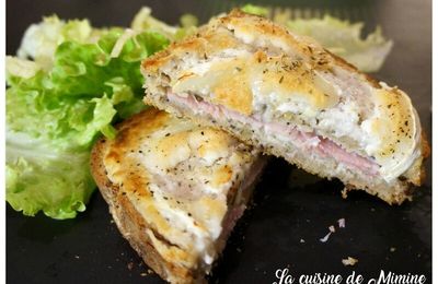 Croques-monsieur chèvre & échalote