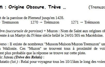 Origines de Trémuson et sites autour de la Salle Verte