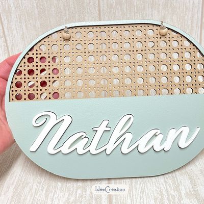 Nouveauté : les cadres prénom en bois effet cannage rotin