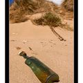 Bouteille sur le sable - Vendres plages (héraut 34)