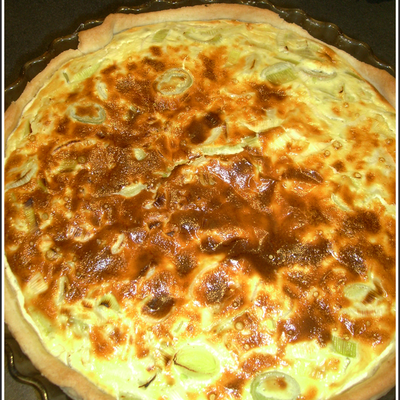 Tarte aux poireaux - chèvre - cardamome