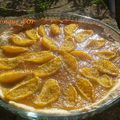 Tarte à l'orange sur confiture de mandarines