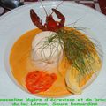 Timbale de cabillaud aux langoustines