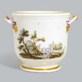 A Vincennes glass cooler, circa 1752-53