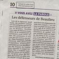 Revue de Presse : La Provence de Samedi 31 juillet