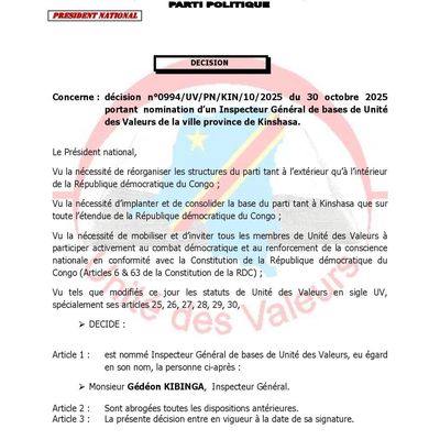 BULLETIN D'INFORMATION N° 105 DU 29.10.2025