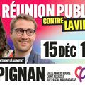 Venue des députés Antoine Léaument et Nathalie Oziol en réunion à Perpignan