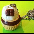 Collier cupcake chocolat