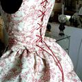 Corset toile de Jouy -Robe de mariée