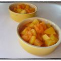 Compotée de melon - pêche - mangue
