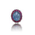 A sapphire, ruby, and diamond ring, by Bulgari