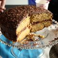 Victoria sponge cake, ganache au chocolat